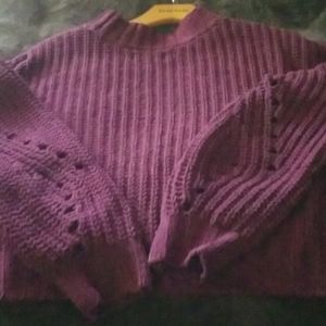 Red turtle neck sweater
